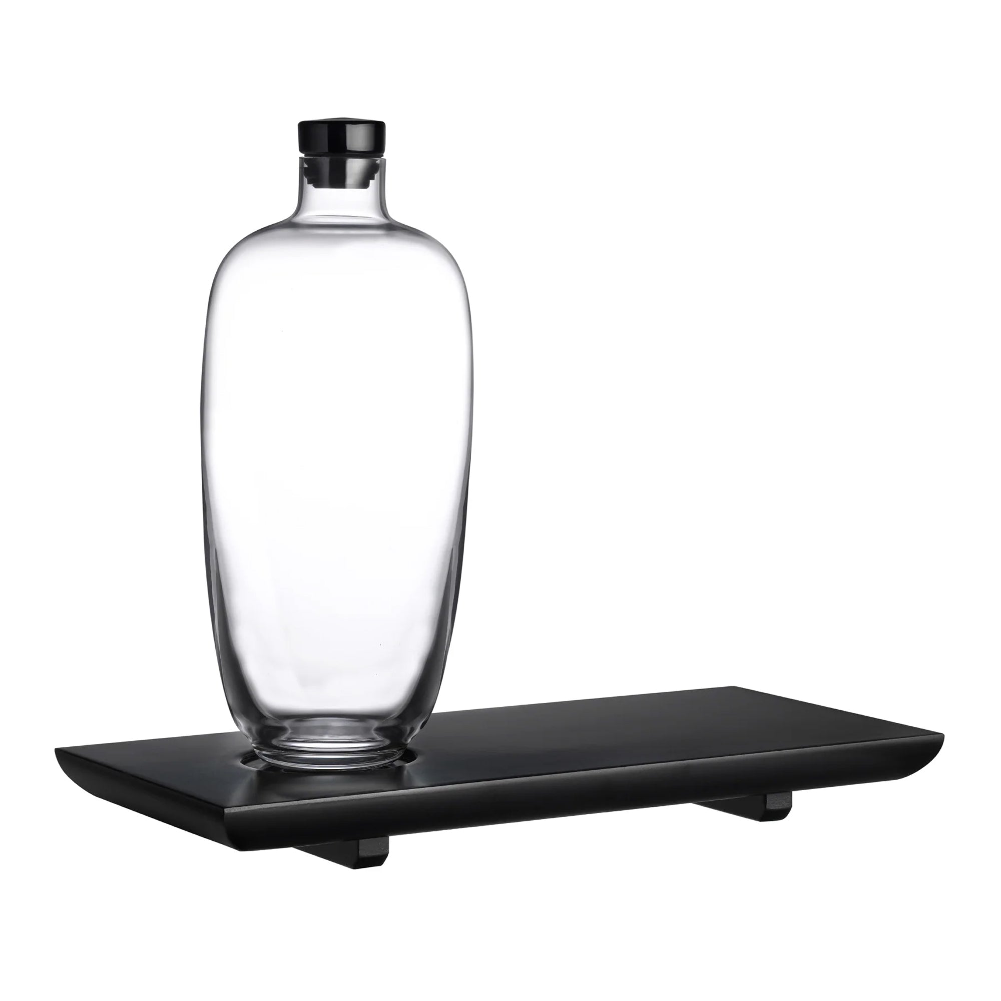 Tall Whiskey Bottle with Malt Wooden Base