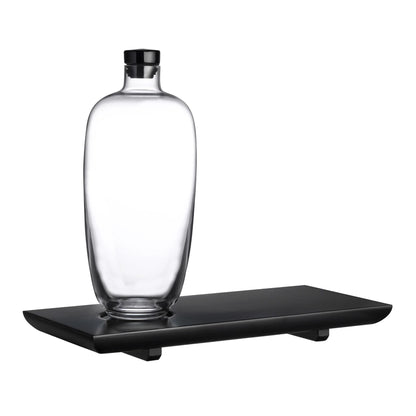 Tall Whiskey Bottle with Malt Wooden Base