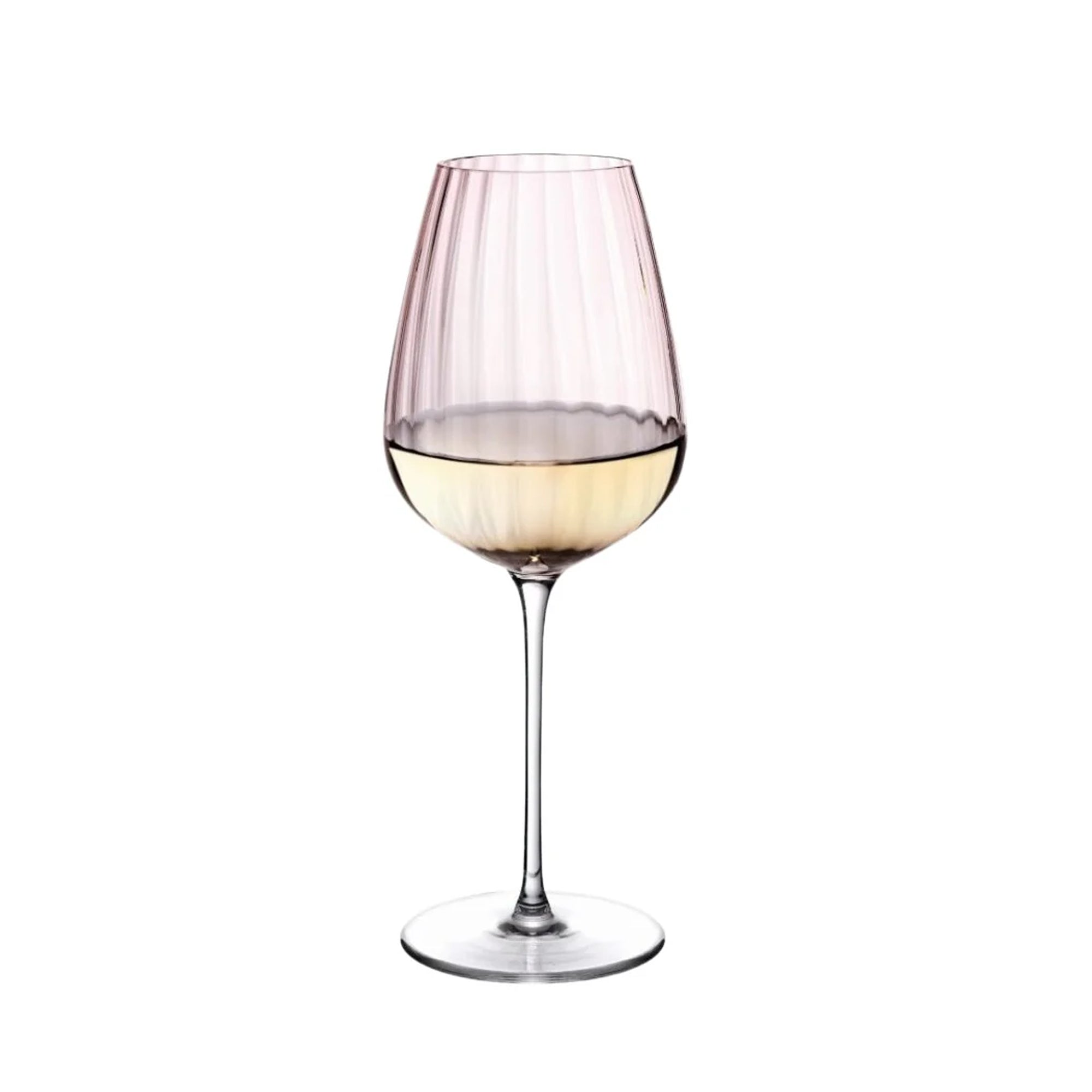 Fantasy Set of Two Tall White Wine Glasses