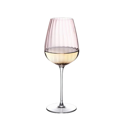 Fantasy Set of Two Tall White Wine Glasses