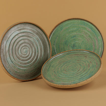 Autumn Handmade Green Ceramic Serving Plate